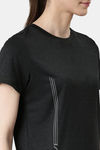 Enamor Relaxed Fitted Top - Black Mel Active Reflective — thumbnail 8